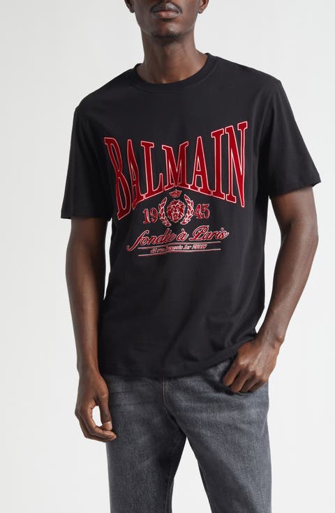 College Emblem Cotton Graphic T-Shirt