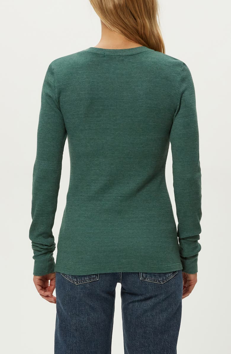 Michael Stars Juliet Long Sleeve Thermal Tee, Alternate, color, Emerald