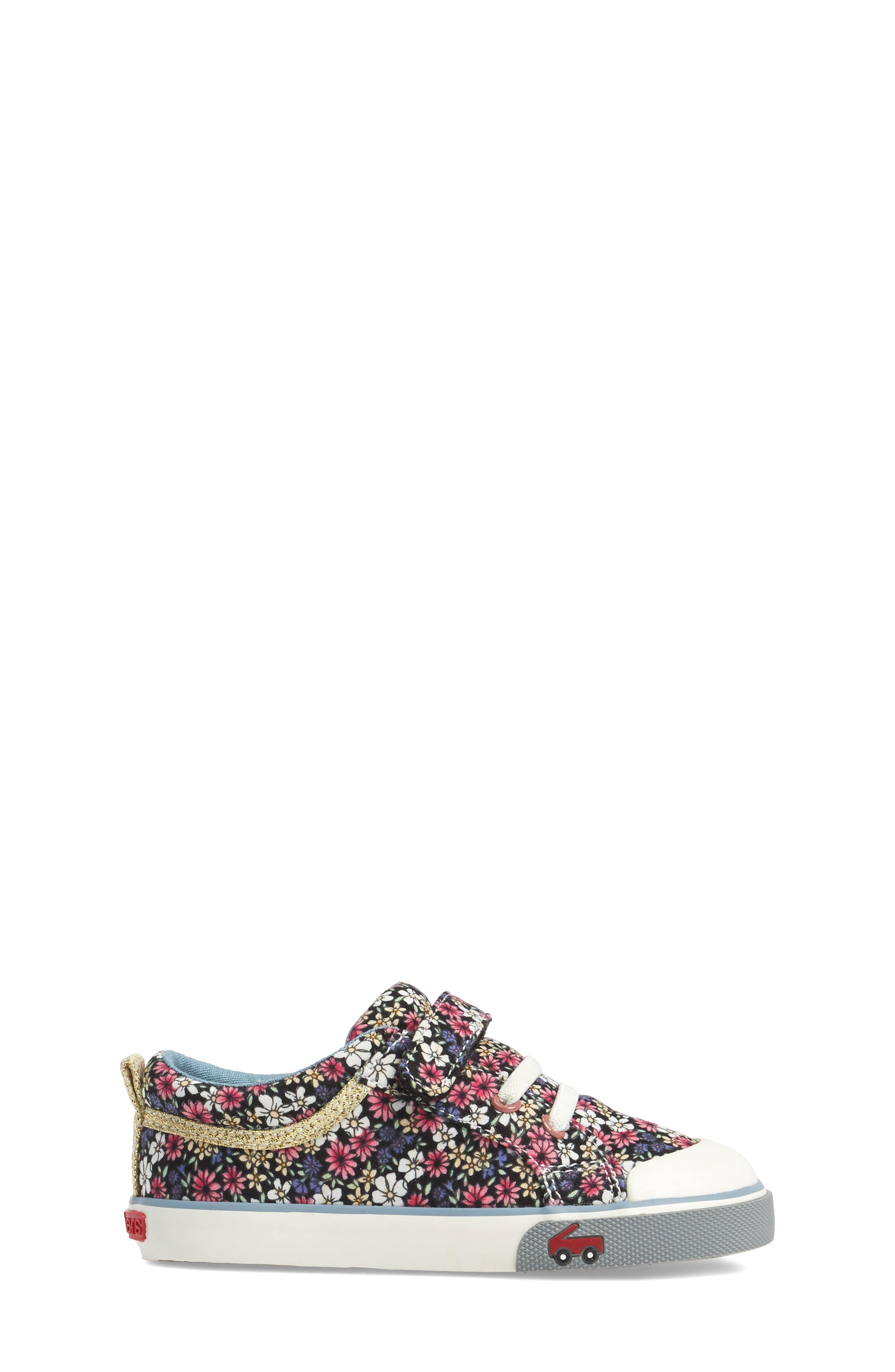 Kristin Sneaker, Alternate, color, BLUE MULTI FLORAL