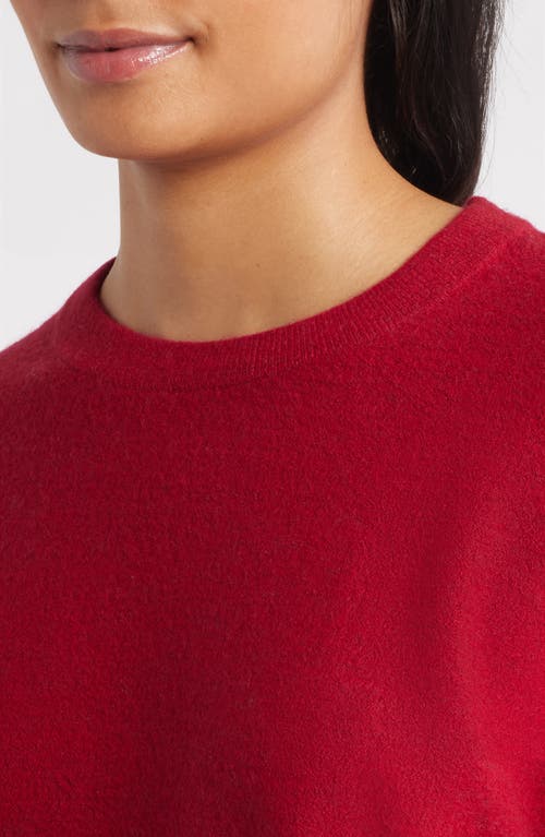 Eileen Fisher Relaxed Fit Wool Felt Sweater In Red