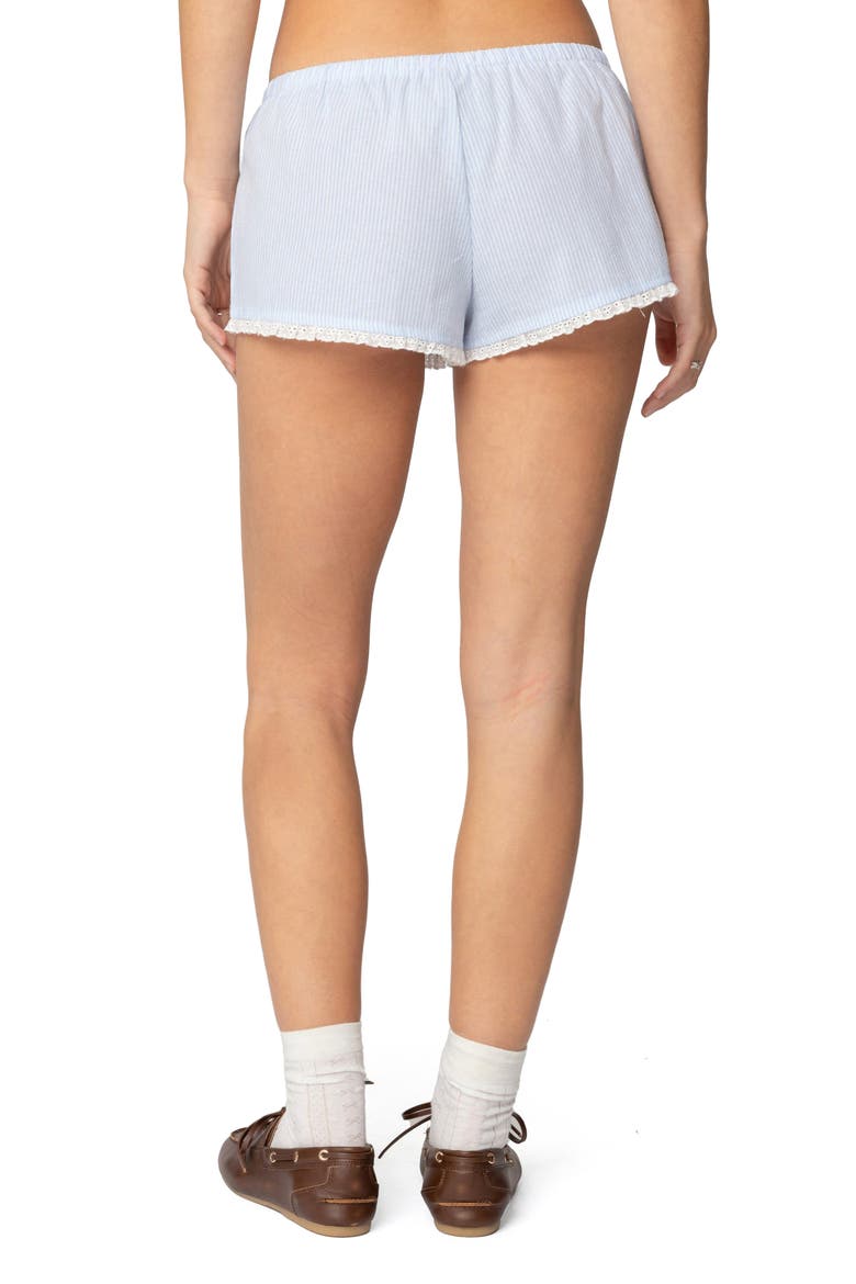Danna Pinstripe Shorts, Alternate, color, LIGHT-BLUE