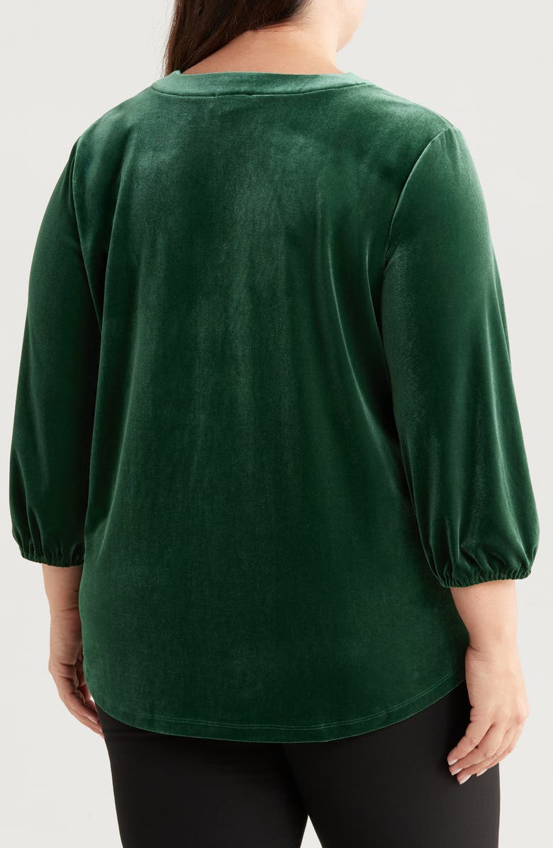 Jones New York Stretch Velour Top, Alternate, color, 