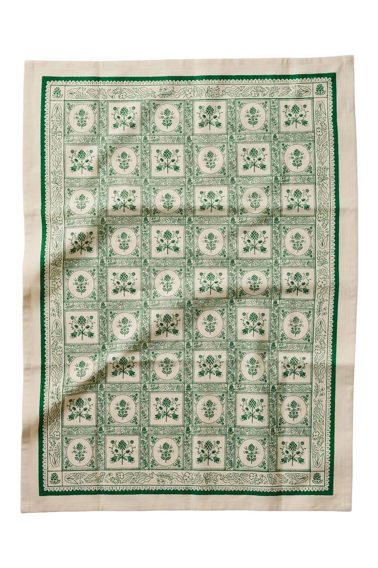 Artichoke Tea Towel, Alternate, color, GREEN MULTI