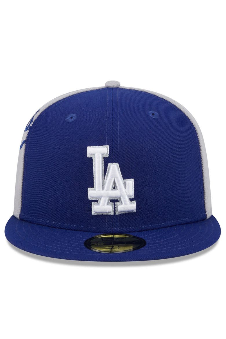 Men's New Era Royal/Gray Los Angeles Dodgers Gameday Sideswipe 59FIFTY Fitted Hat, Alternate, color, Royal