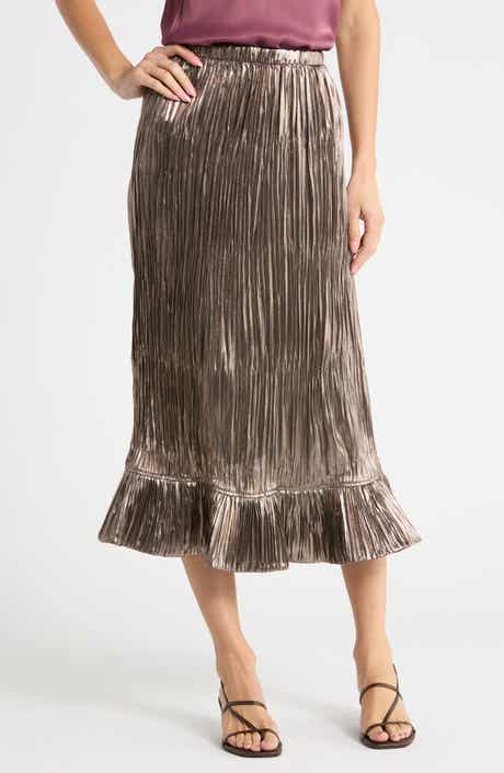 Roan Pleated Midi Skirt