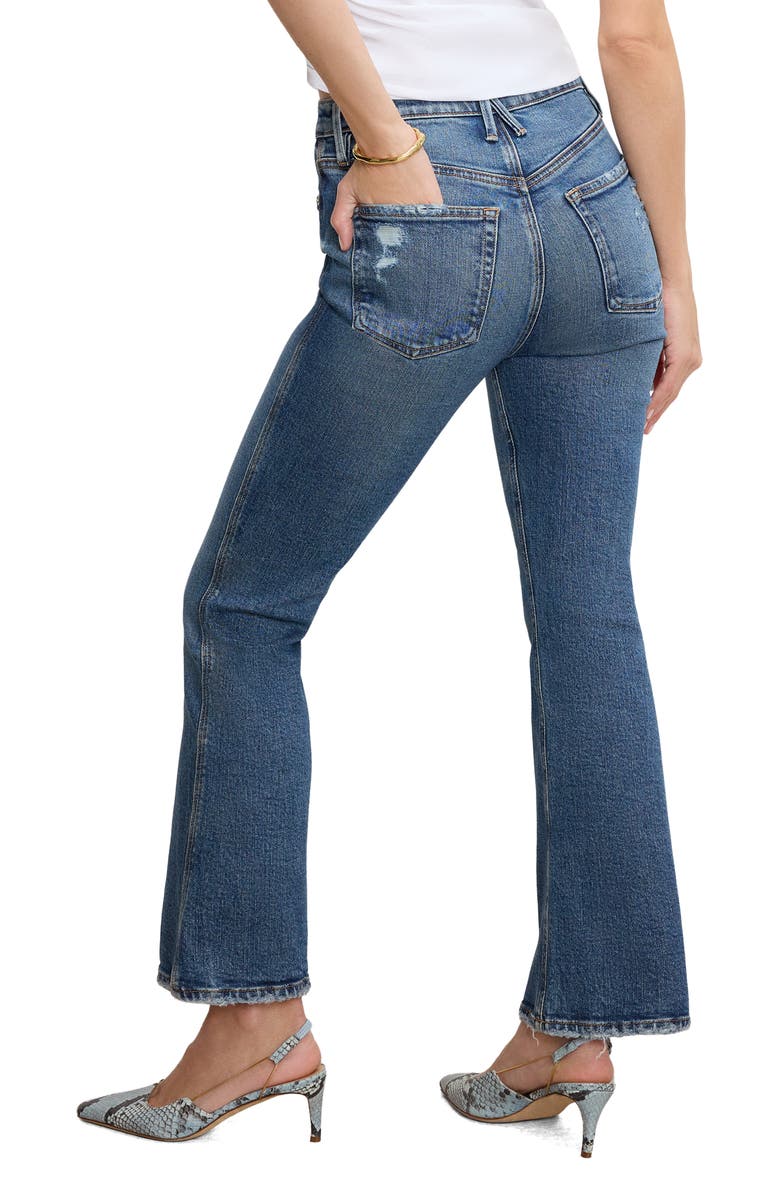 Good American Good Standard Kick Flare Jeans, Alternate, color, Indigo1014