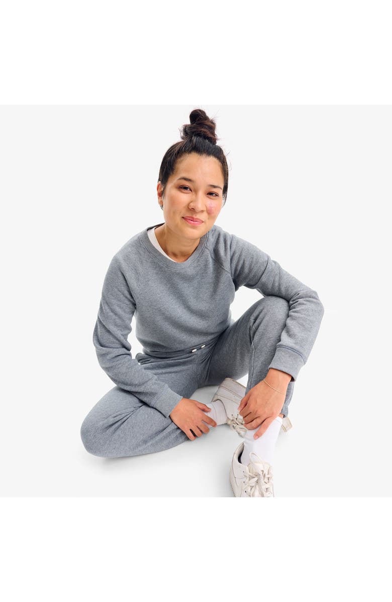 Primary Adult Cozy Fleece Sweatshirt, Alternate, color, Heather Black