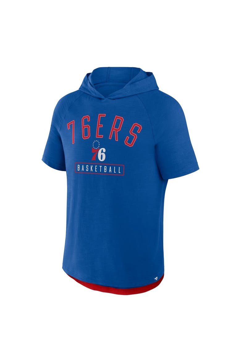 Men's Fanatics Royal Philadelphia 76ers Pass Legend Raglan Hoodie T-Shirt, Alternate, color, Royal
