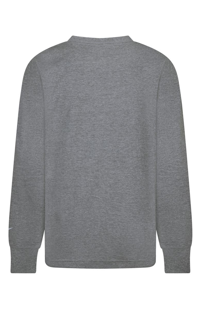 3 Brand Kids' Monogram Wordmark Long Sleeve T-Shirt, Alternate, color, Grey Carbon
