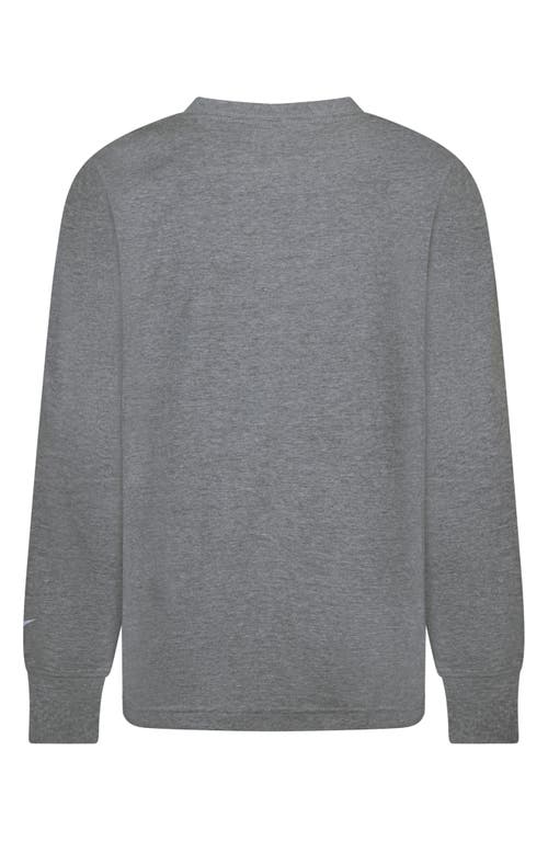 3 Brand Kids' Monogram Wordmark Long Sleeve T-shirt In Gray