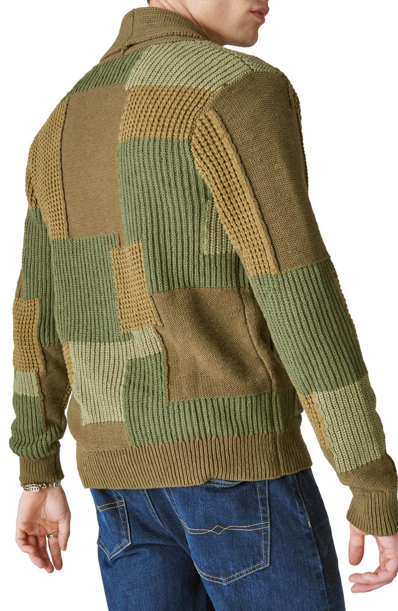 Lucky Brand Patchwork Cardigan, Alternate, color,