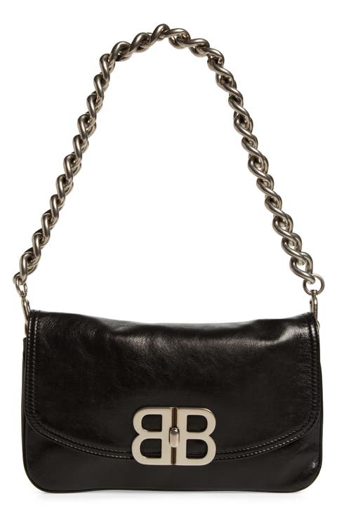 BB Soft Flap Leather Shoulder Bag