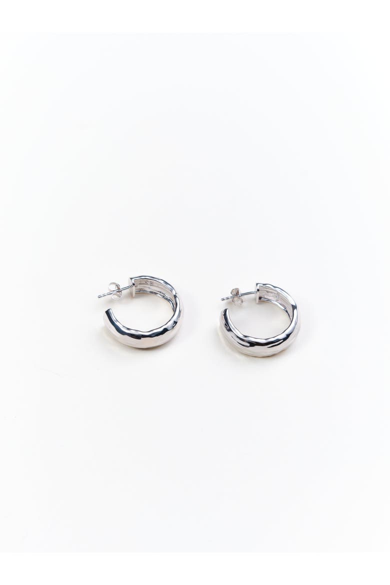 Maxwell Texture Hoops, Alternate, color, Recycled Sterling Silver