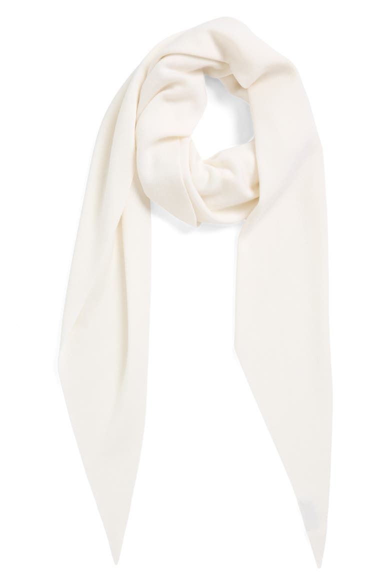 Diamond Knit Cashmere & Silk Scarf, Alternate, color, ECRU