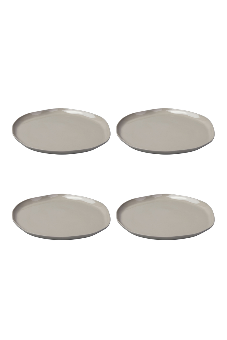Tam Stoneware Flat Dinner Plate - Set of 4, Main, color, Sterling