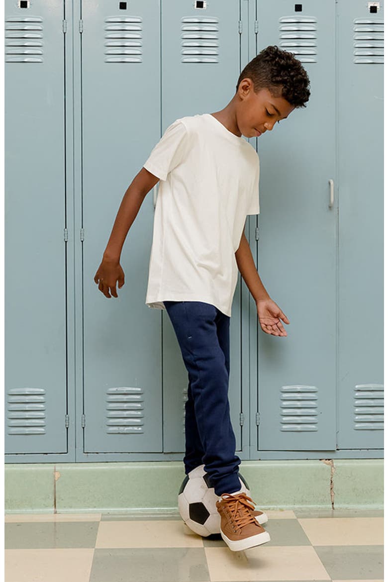 Organic Cotton Fleece Pocket Joggers, Alternate, color, Navy