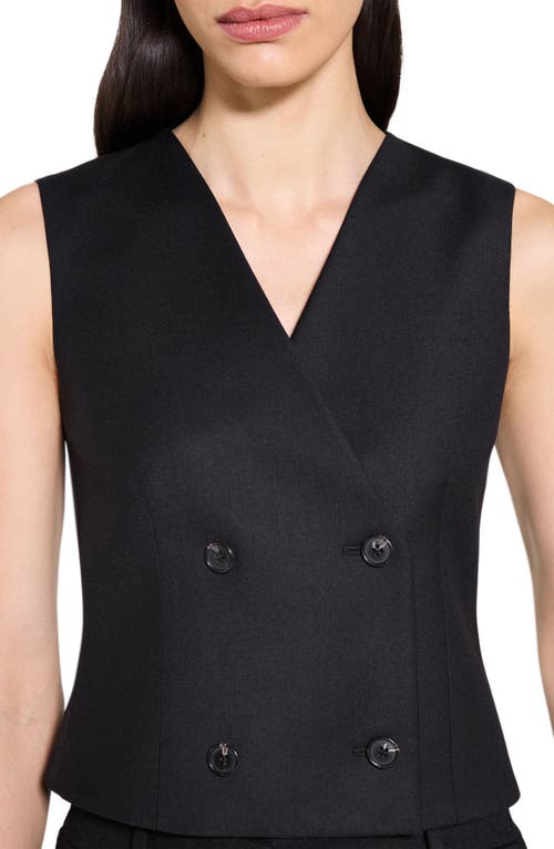 Theory Double Breasted Wool Vest In Multi