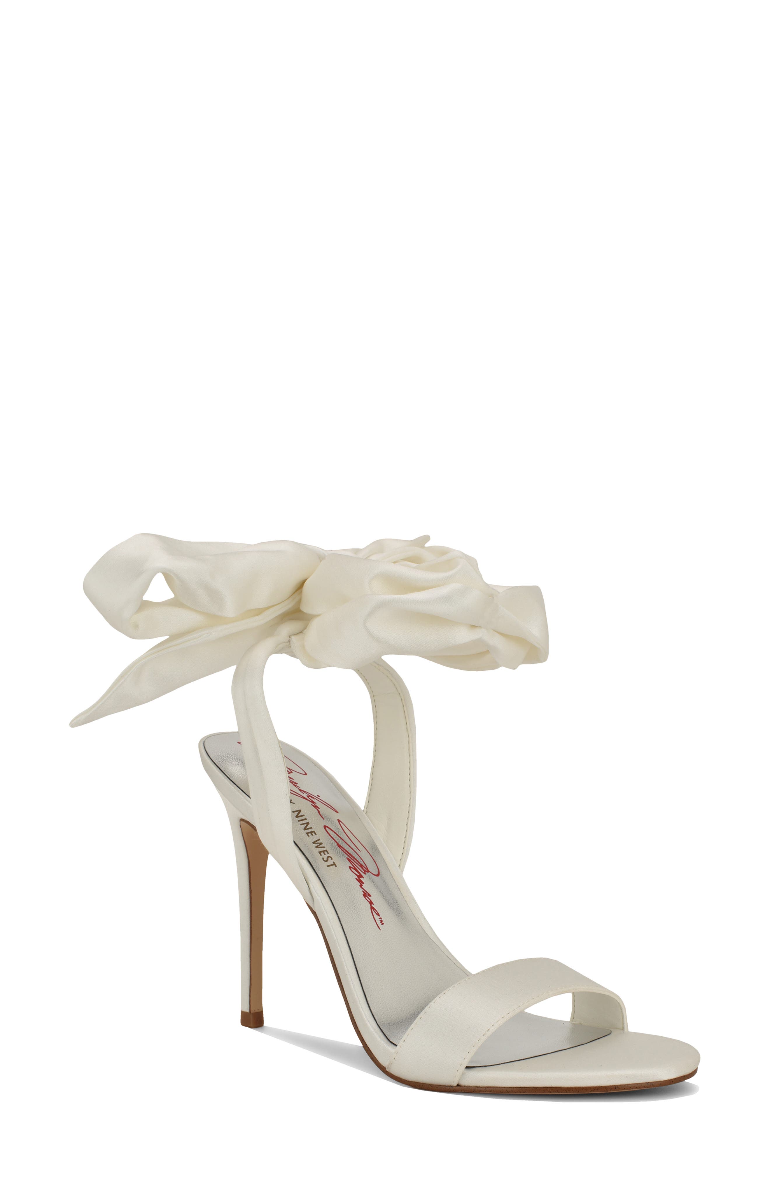 Nine West Mmonroe Ankle Wrap Sandal, Main, color, White