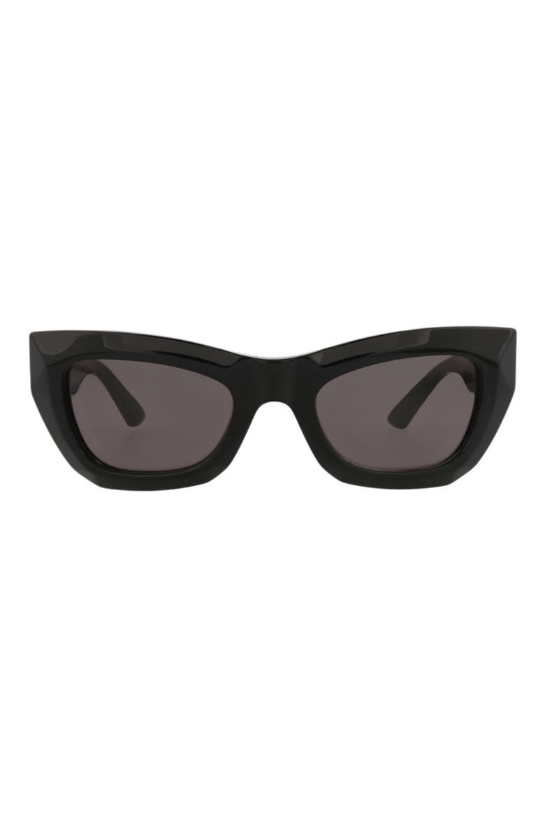 52mm Cat Eye Sunglasses, Main, color, BLACK BLACK GREY