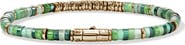 John Hardy Heishi Bracelet, Hardstones, Emerald, 14K Gold