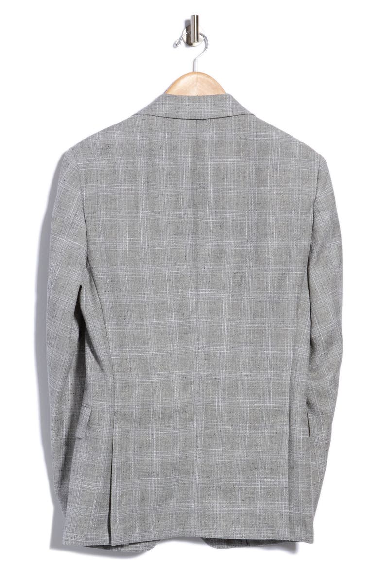 Hutson Plaid Wool Blend Sport Coat, Alternate, color, OPEN GREY