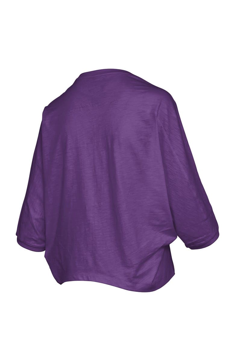 PRESSBOX Women's Pressbox  Purple LSU Tigers Midi Arch Over Logo Oversized T-Shirt, Alternate, color, Purple