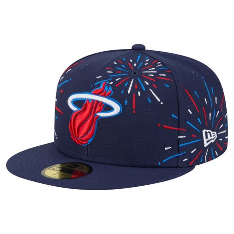 Men's New Era  Navy Miami Heat Americana Fireworks 59FIFTY Fitted Hat