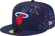 New Era Men's New Era  Navy Miami Heat Americana Fireworks 59FIFTY Fitted Hat