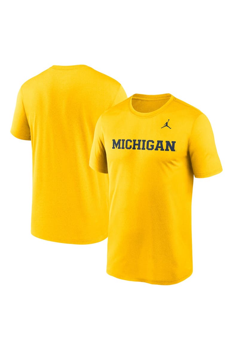 Men's Jordan Brand Maize Michigan Wolverines Primetime Legend Wordmark T-Shirt, Main, color, Maize