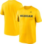 Jordan Brand Men's Jordan Brand Maize Michigan Wolverines Primetime Legend Wordmark T-Shirt