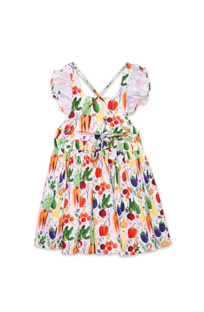 WORTHY THREADS Girls Ruffle Sleeve Dress, Alternate, color, Veggies