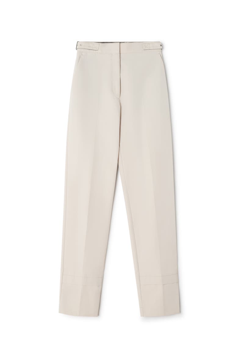 White Cigarette Pants In Technical Cotton, Alternate, color, White