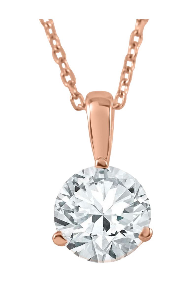 Bliss Diamond 1/2 ct Solitaire Lab Grown Diamond Pendant available in 14K and Platinum, Alternate, color, 14K White Gold
