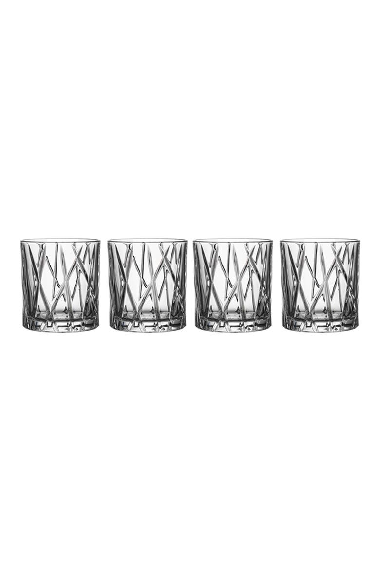 City Set of 4 Crystal Old Fashioned Glasses, Main, color, CLEAR