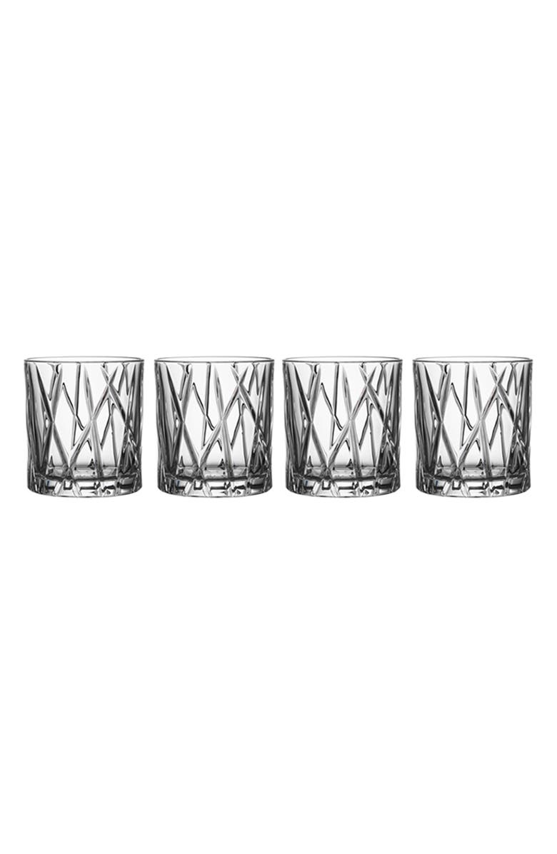 Orrefors City Set of 4 Crystal Old Fashioned Glasses, Main, color, Clear
