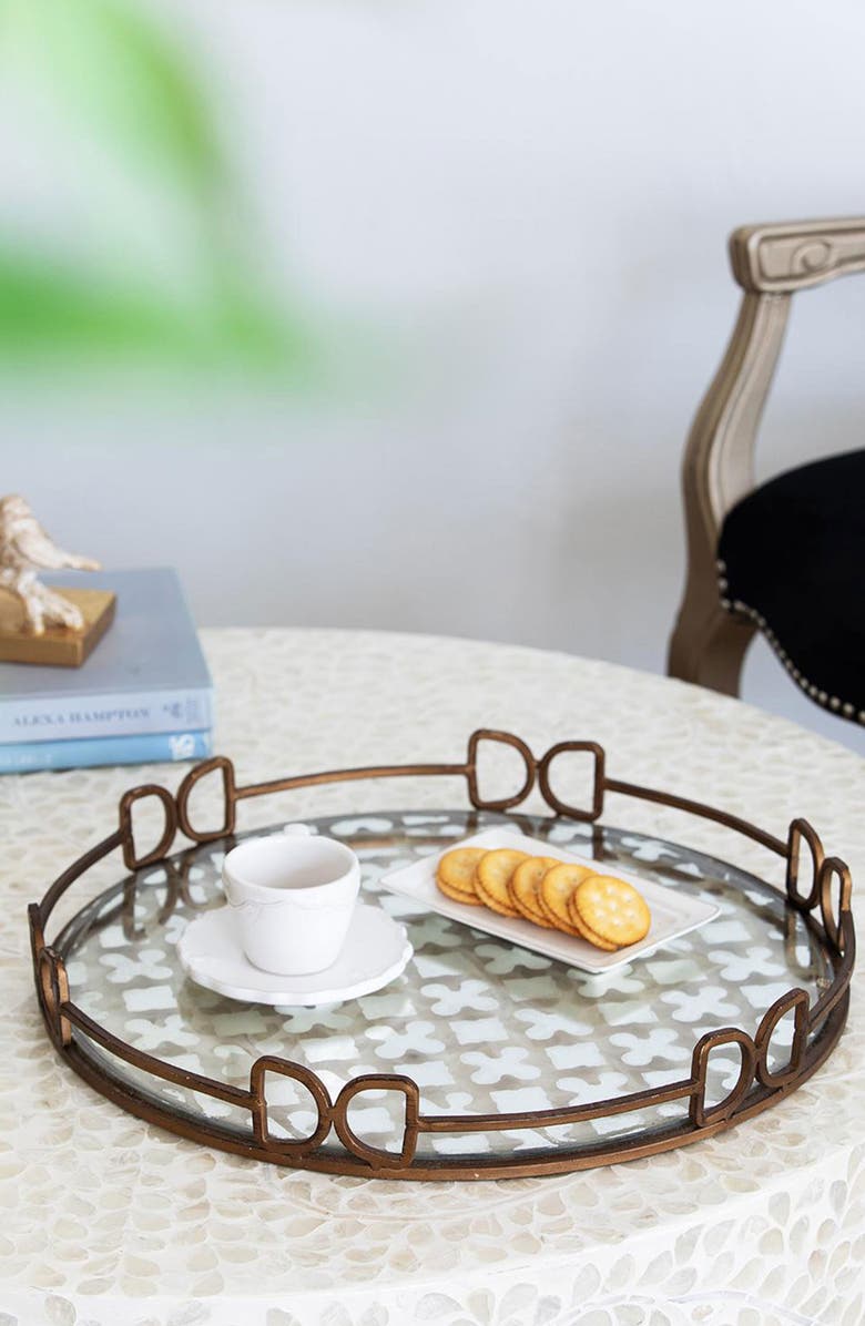 A & B Home Valentina Decorative Tray, Alternate, color, Gold