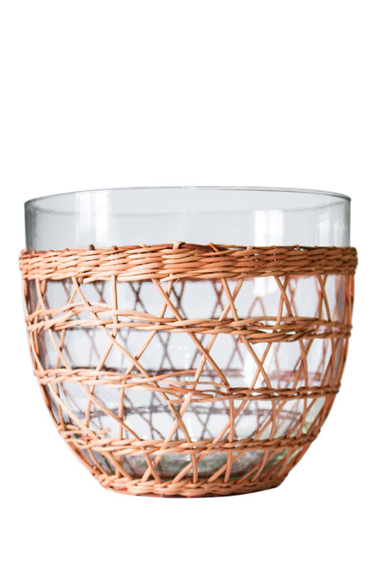 Be Home Rattan Cage Bowl, Alternate, color, Natural - Large