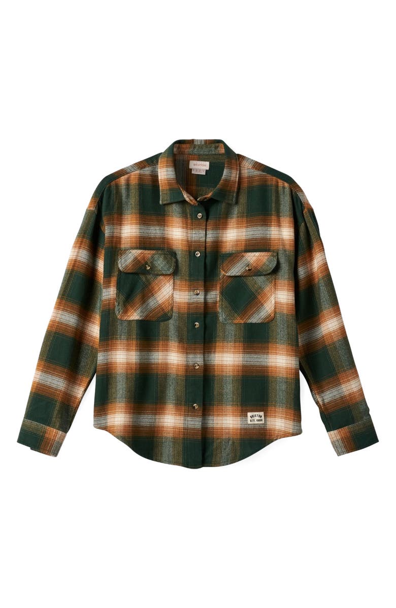 Brixton Bowery Plaid Flannel Button-Up Shirt, Main, color, 