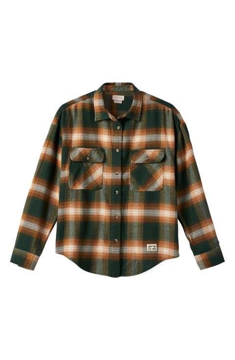 Bowery Plaid Flannel Button-Up Shirt