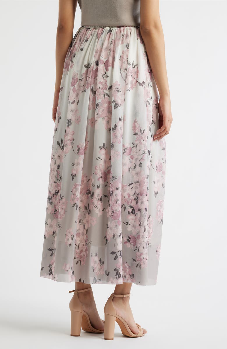 Anne Klein Floral Maxi Skirt, Alternate, color, Porcini Multi