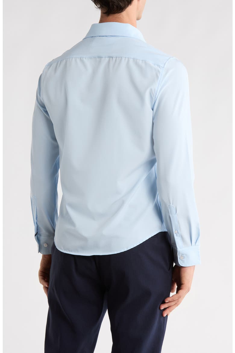 Powder Blue Performance Button-Up Shirt, Alternate, color, POWDER BLUE