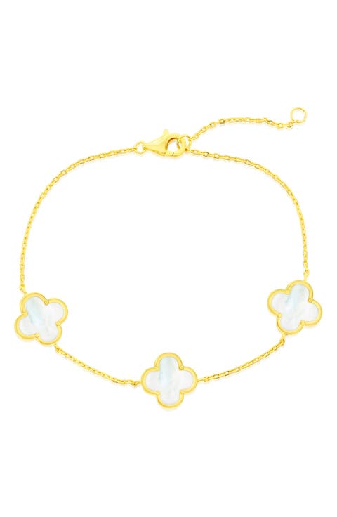 Mother of Pearl Clover Bracelet