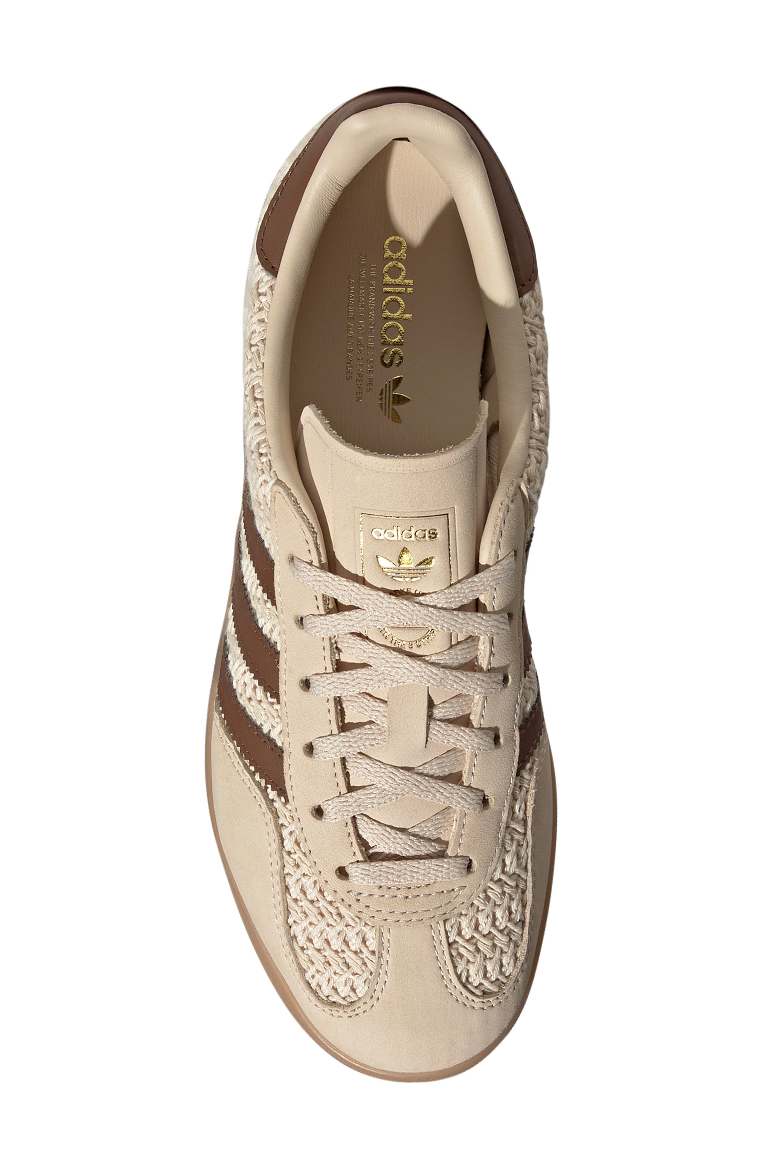 adidas Gazelle Indoor Sneaker, Alternate, color, Sand Strata/ Brown/ Gum