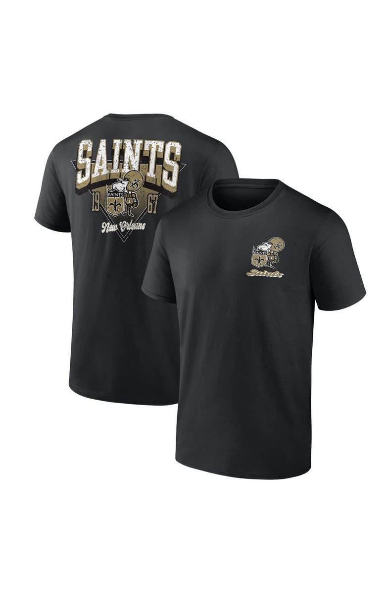 FANATICS Men's Fanatics Black New Orleans Saints Never Over T-Shirt, Main, color,