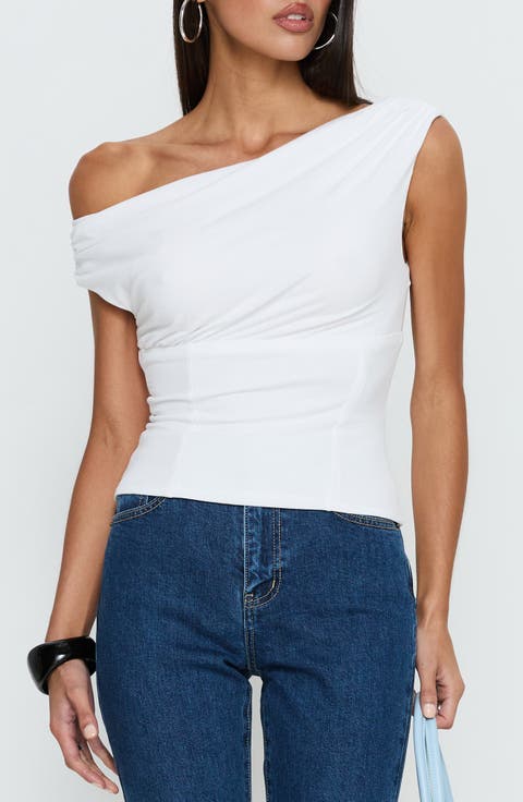 Aidyn Gathered One Shoulder Top
