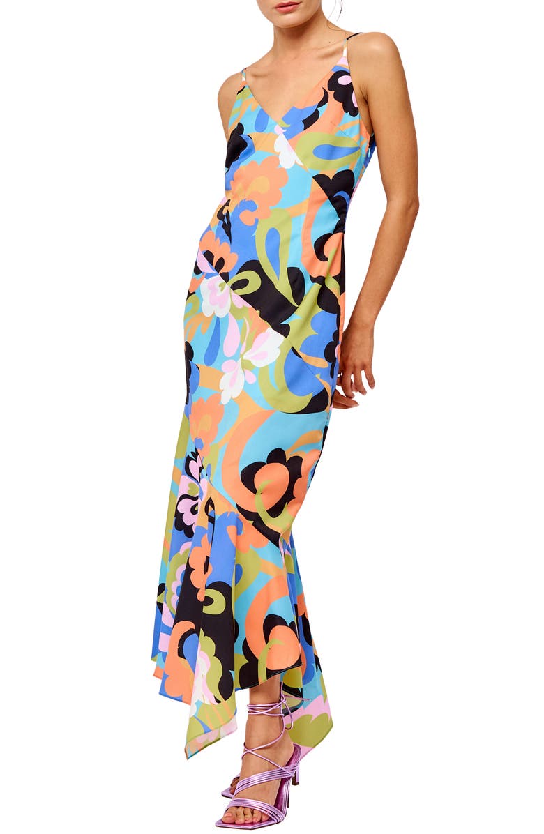 CIEBON Monika Floral Maxi Slipdress, Main, color,