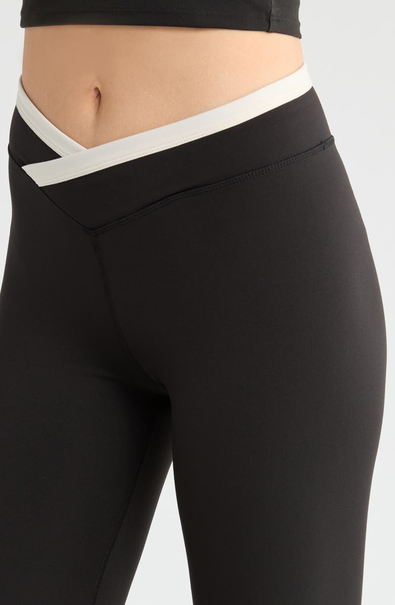 PacSun Contrast Crossover Flare Leggings, Alternate, color, Meteorite