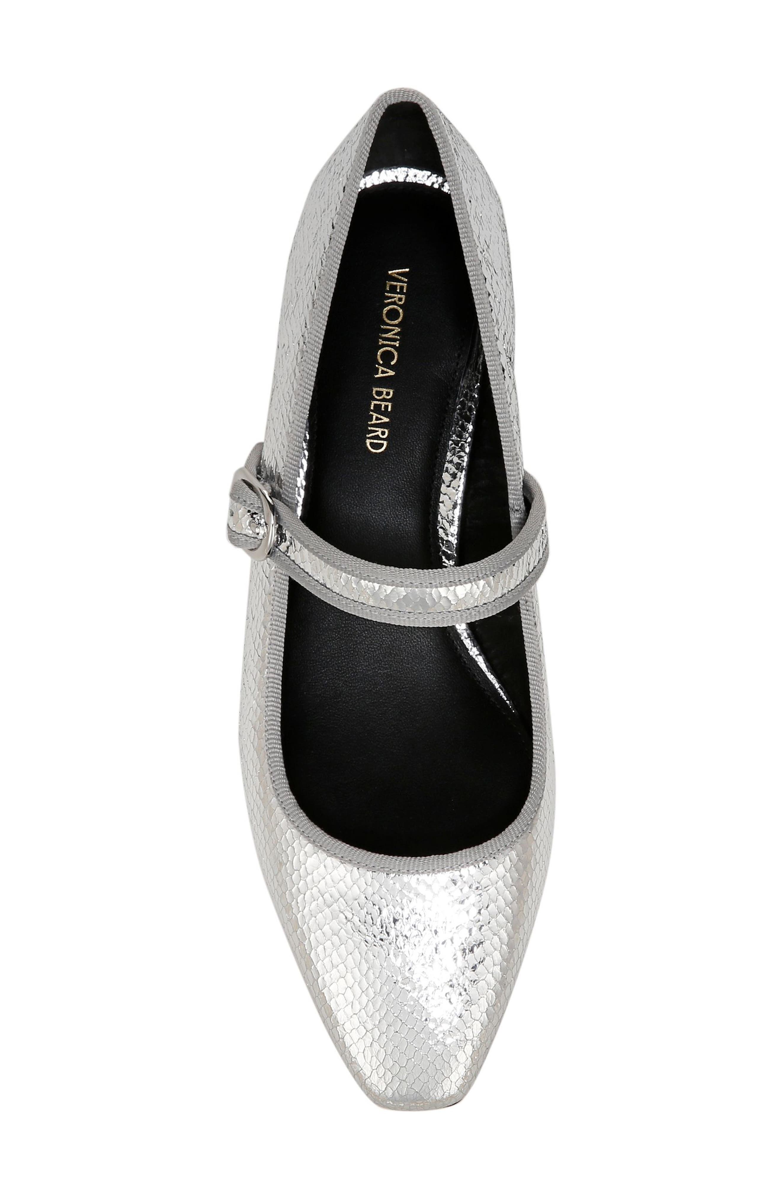 Veronica Beard Cade Mary Jane Pump, Alternate, color, Silver