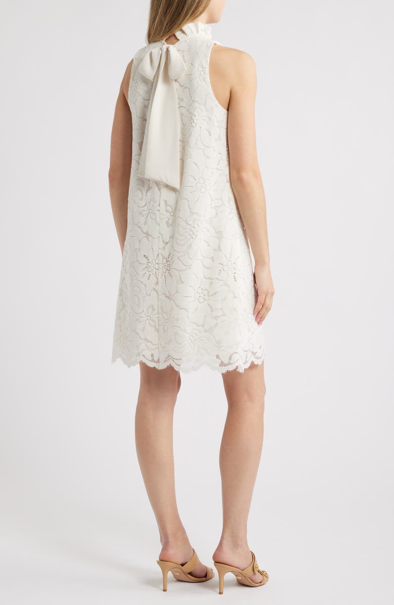 Anne Klein Floral Lace Shift Dress, Alternate, color, Anne White