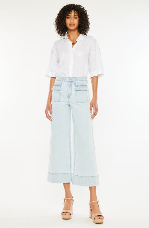 Jace High Rise Crop Wide Leg Jeans